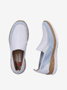 Rieker Modro-biele dámske slip on tenisky Rieker