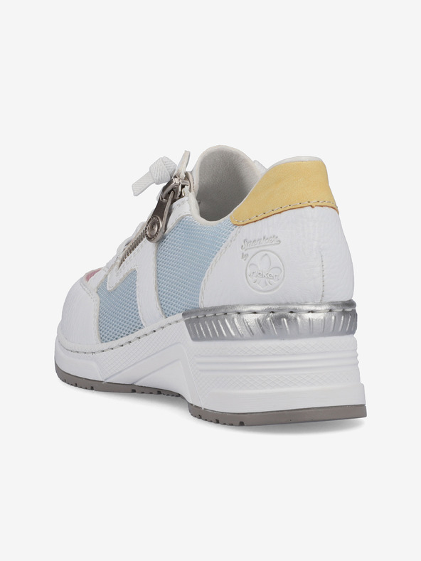 Rieker Biele dámske slip on tenisky Rieker