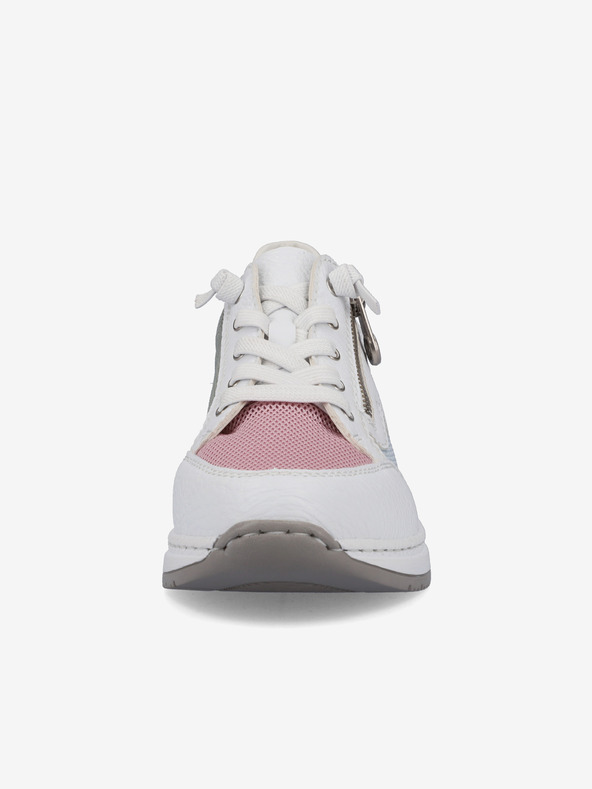 Rieker Biele dámske slip on tenisky Rieker