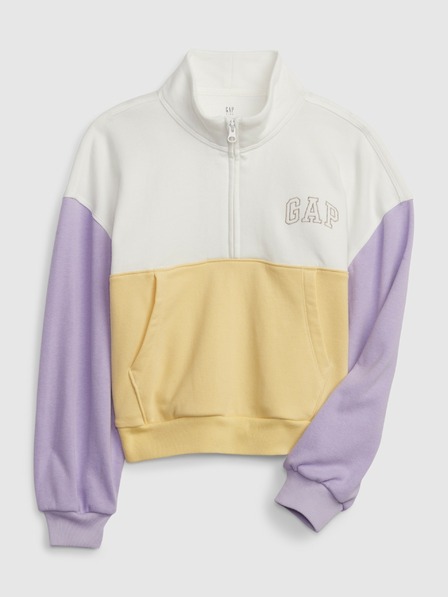 GAP Detská mikina s logom a fleece GAP