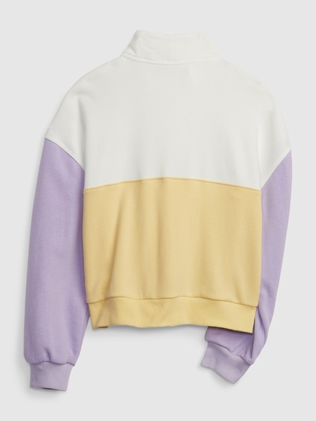 GAP Detská mikina s logom a fleece GAP