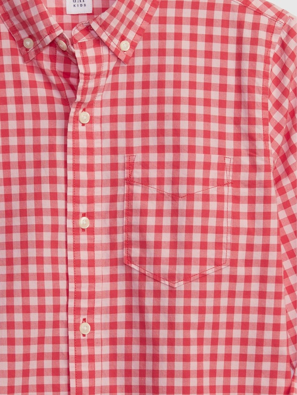 GAP Detská kockovaná pyžamová košeľa GAP