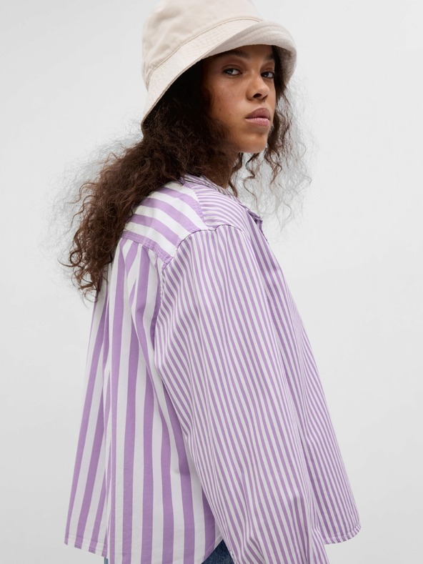 GAP Bavlnená košeľa crop GAP