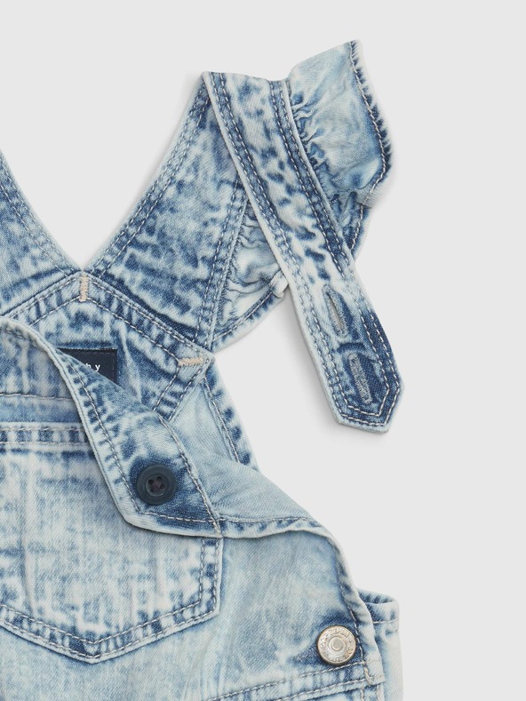 GAP Baby džínsové kraťasy s trakmi GAP