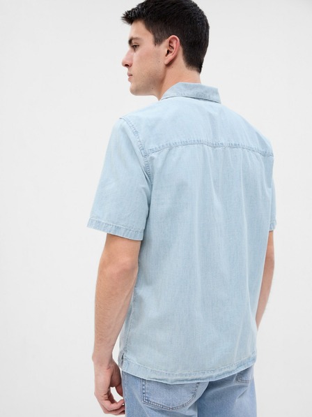 GAP Chambray košeľa s krátkym rukávom GAP