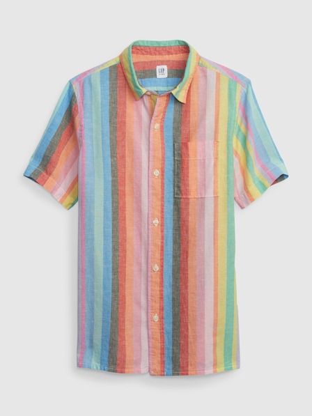 GAP Detská ľanová košeľa oxford GAP