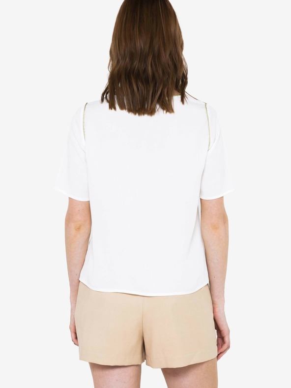 CAMAIEU Biela blúzka s rozparkami CAMAIEU