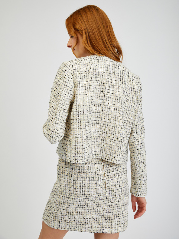 Orsay Krémová dámska vzorovaná bunda ORSAY