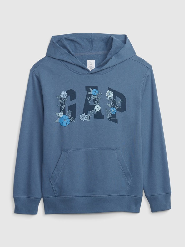 GAP Detská mikina s logom a fleece GAP