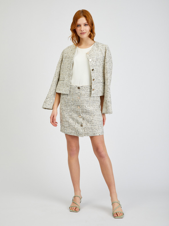 Orsay Béžová dámska tvídová sukňa ORSAY