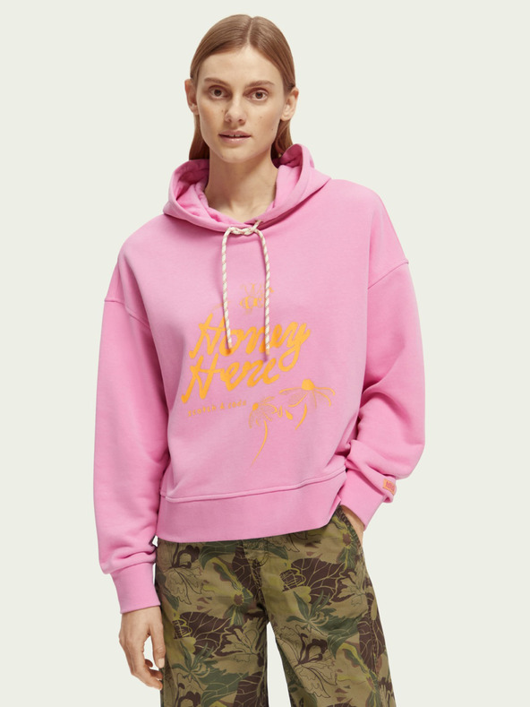 Scotch & Soda Ružová dámska mikina Scotch & Soda