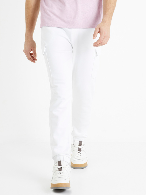 Celio Biele pánske nohavice Celio Domonday