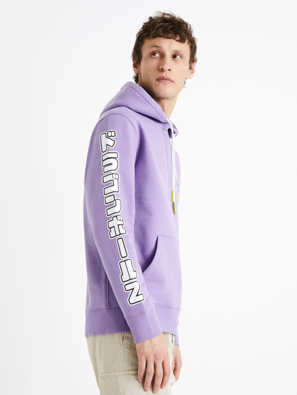 Celio Fialová pánska mikina Celio Dragon Ball Z