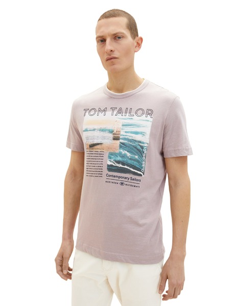 Tom Tailor Ružové pánske tričko Tom Tailor