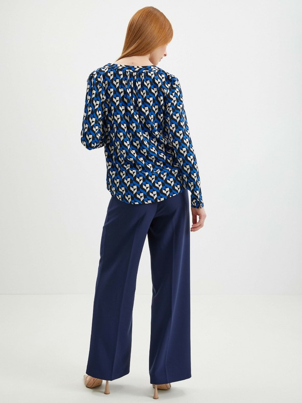 Orsay Modrá dámska vzorovaná blúzka ORSAY