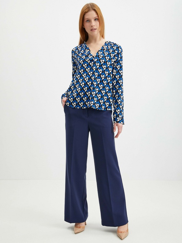Orsay Modrá dámska vzorovaná blúzka ORSAY