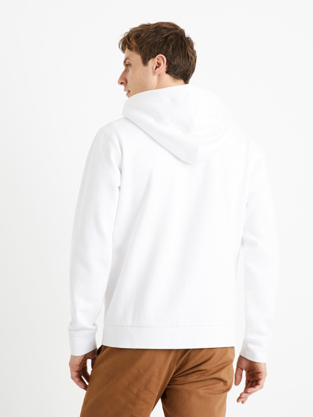 Celio Biela mikina na zips Celio Vethree