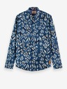 Scotch & Soda Tmavomodrá pánska vzorovaná košeľa Scotch & Soda