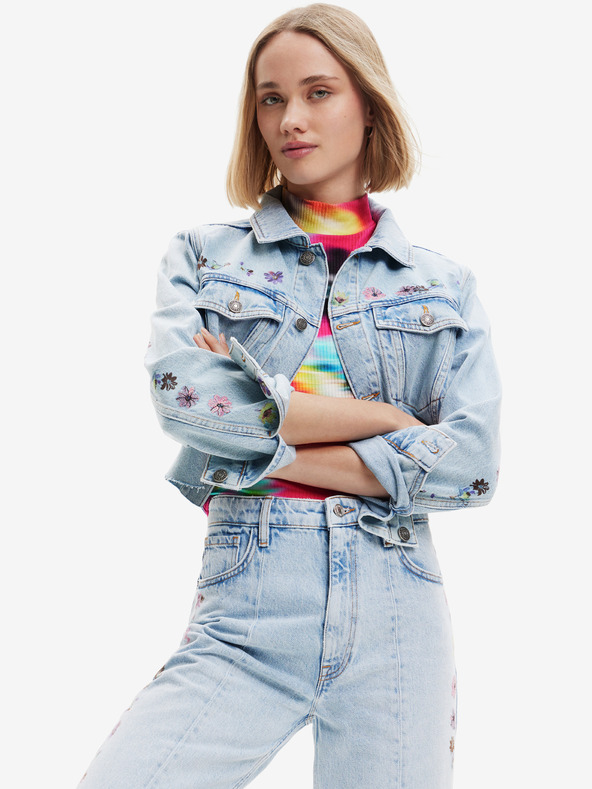 Desigual Desigual Soho svetlomodrá dámska džínsová bunda