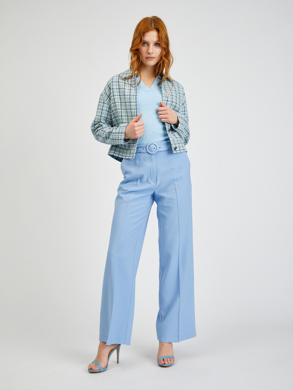 Orsay Svetlomodré dámske kockované sako ORSAY