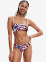 Desigual Biely dámsky vzorovaný spodný diel plaviek Desigual Playa I