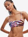 Desigual Biely dámsky vzorovaný vrchný diel plaviek Desigual Playa