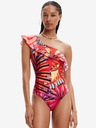 Desigual Červené dámske vzorované plavky Desigual Medewi