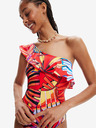 Desigual Červené dámske vzorované plavky Desigual Medewi