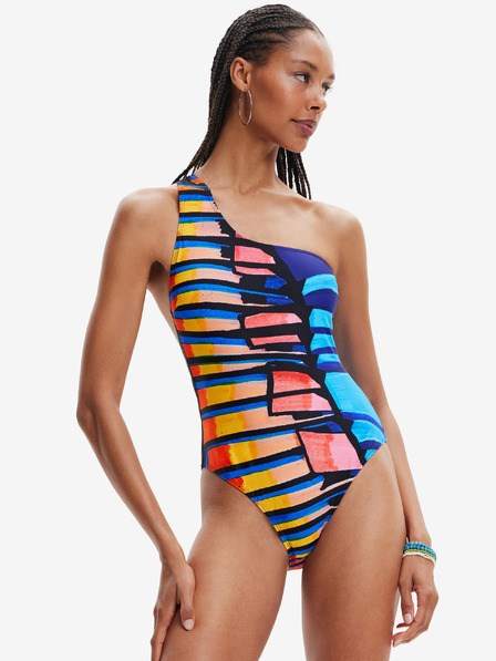 Desigual Čierne dámske pruhované plavky Desigual Amazonas
