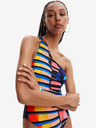 Desigual Čierne dámske pruhované plavky Desigual Amazonas