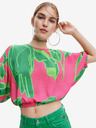 Desigual Zeleno-ružový dámsky top Desigual Garret