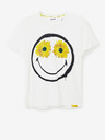 Desigual Biele dámske tričko Desigual Margarita Smiley