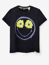 Desigual Čierne dámske tričko Desigual Margarita Smiley