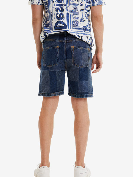 Desigual Tmavomodré pánske džínsové šortky Desigual Fresia