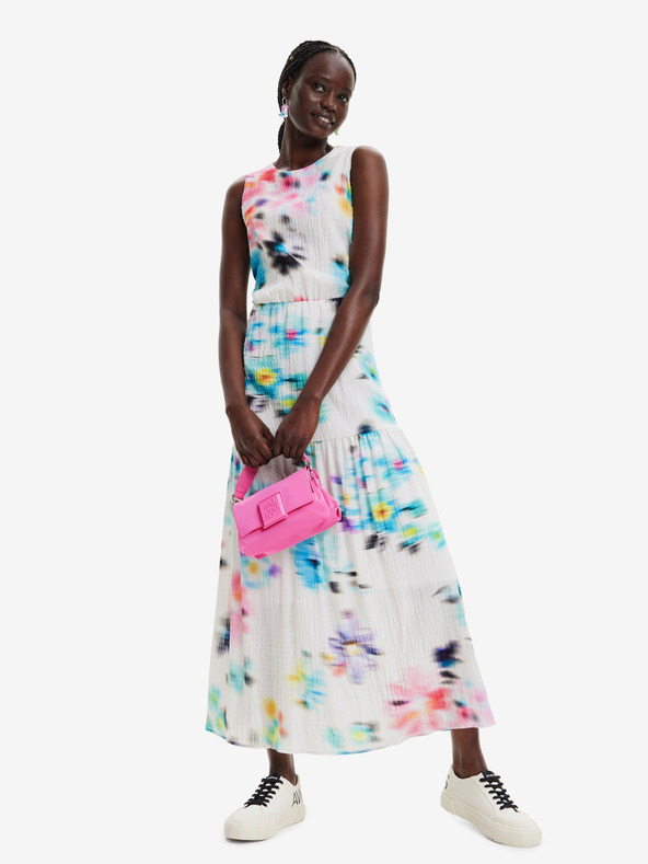 Desigual Biele dámske vzorované šaty Desigual Avinyon