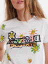 Desigual Biele dámske tričko s potlačou Desigual Margapepo