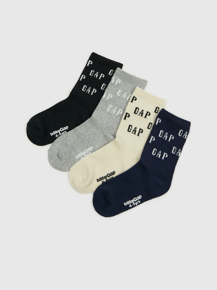 GAP Detské ponožky s logom, 4 páry GAP