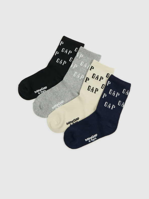 GAP Detské ponožky s logom, 4 páry GAP