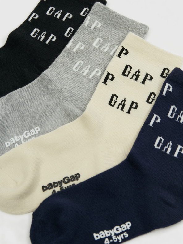 GAP Detské ponožky s logom, 4 páry GAP