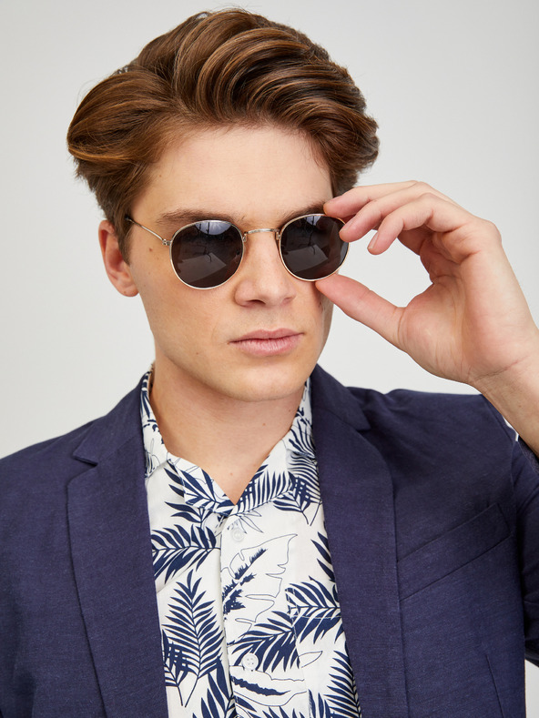 ZOOT.lab Krémová pánska vzorovaná košeľa s krátkym rukávom ZOOT.lab Darrel