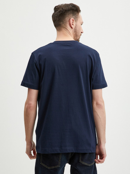 Tom Tailor Denim Tmavomodrá pánska džínsová košeľa Tom Tailor