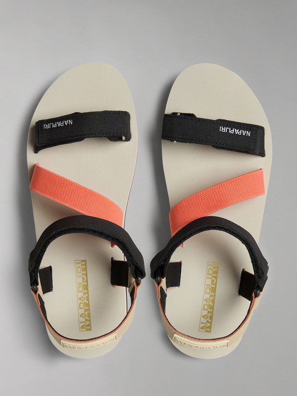 Napapijri Čierno-oranžové dámske sandále NAPAPIJRI