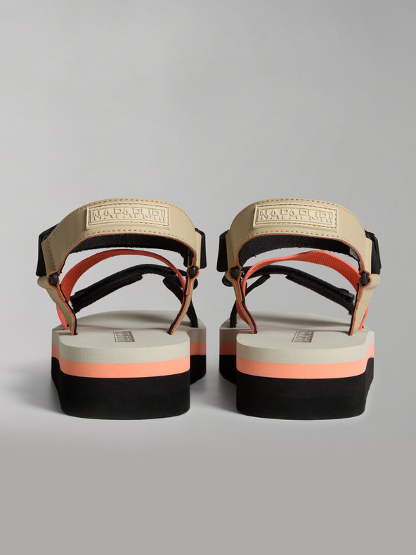 Napapijri Čierno-oranžové dámske sandále NAPAPIJRI