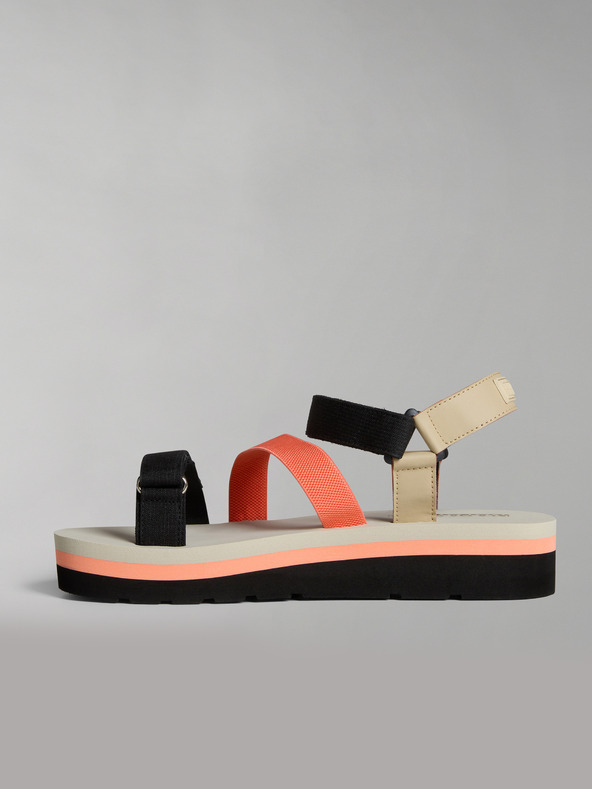 Napapijri Čierno-oranžové dámske sandále NAPAPIJRI