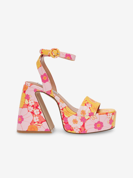 Steve Madden Oranžovo-ružové dámske sandále na podpätku Steve Madden