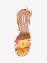 Steve Madden Oranžovo-ružové dámske sandále na podpätku Steve Madden