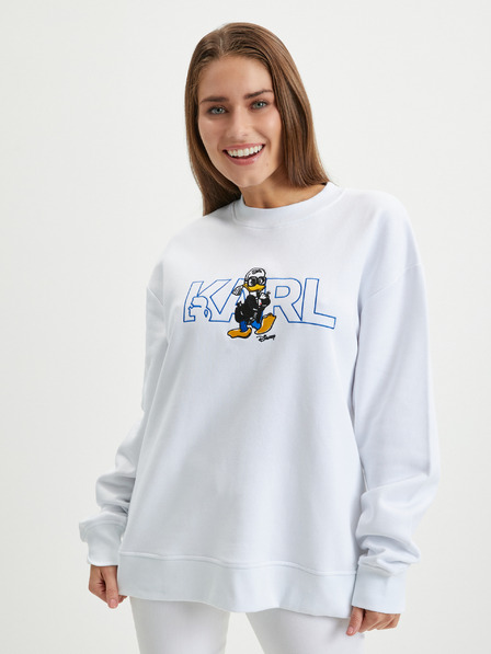 Karl Lagerfeld Biela dámska mikina KARL LAGERFELD x Disney