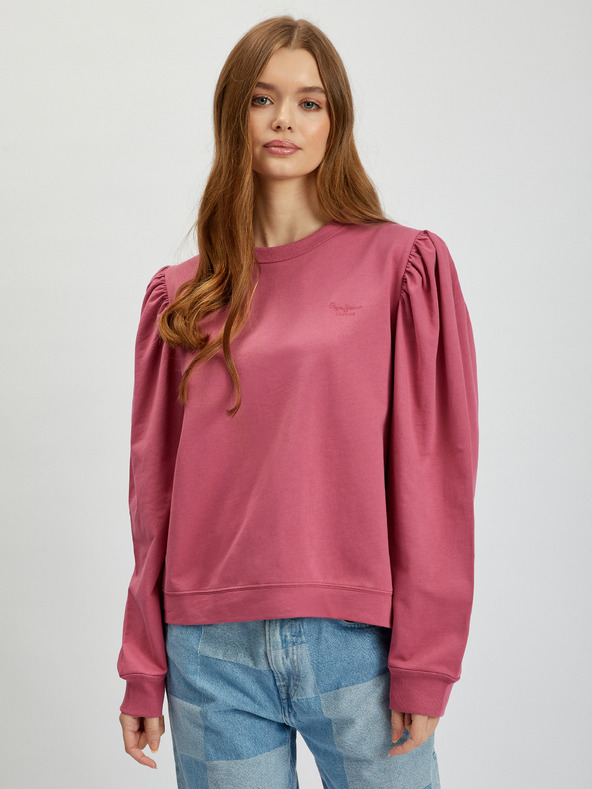 Pepe Jeans Tmavoružová dámska mikina Pepe Jeans Laetitia