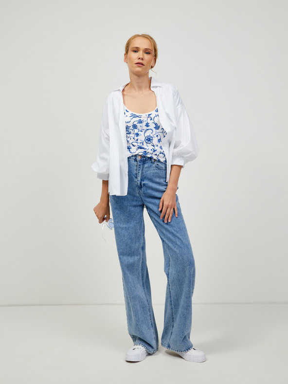 Orsay Modro-biele vzorované tričko ORSAY