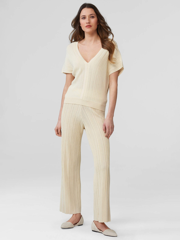 Orsay Béžové široké rebrované nohavice ORSAY